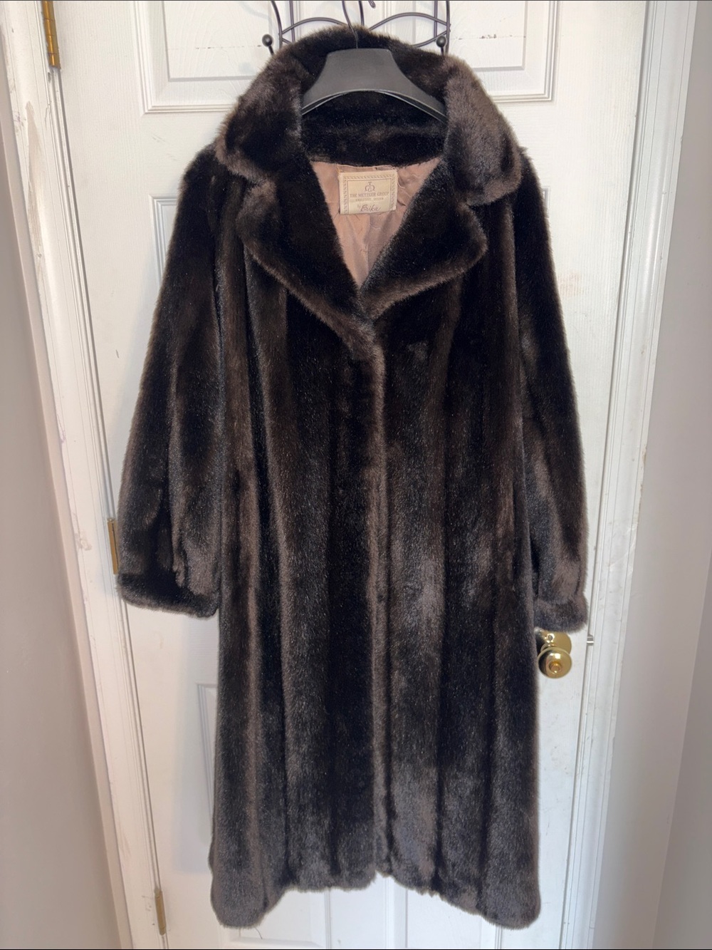 Vintage The Metzer Group Faux Fur Coat